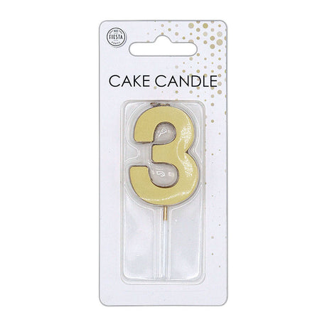 Bougie à gâteau Globos 4,5 cm or métallisé no. 3