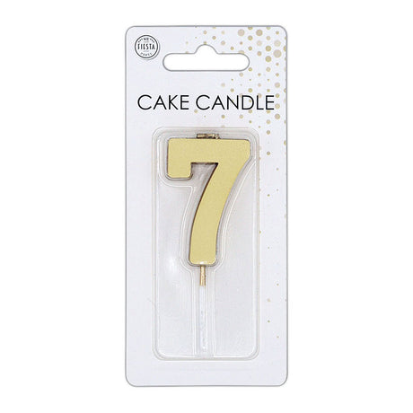 Bougie à gâteau Globos 4,5 cm or métallisé no. 7