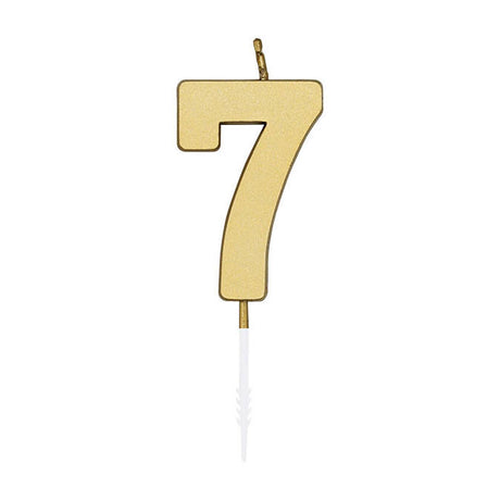 Bougie à gâteau Globos 4,5 cm or métallisé no. 7