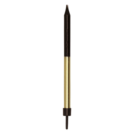 Bougies à gâteau Globos 9,5 cm avec supports or noir - 12 pcs.