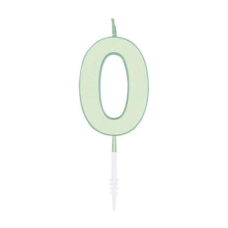 Globos taartkaars 4,5cm pastel mint no. 0