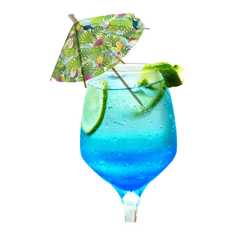 Bâtons à cocktail parasol Globos en papier xl aloha - 18cm