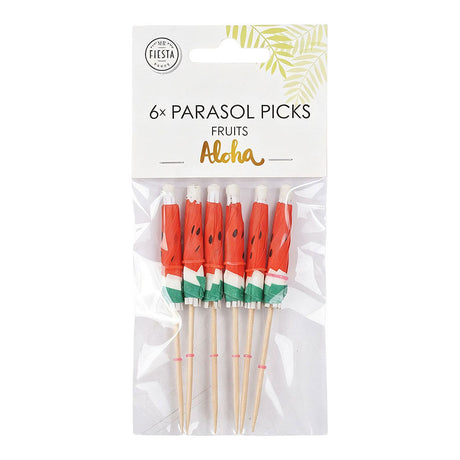 Bâtons à cocktail parasol Globos en papier aloha - 8cm