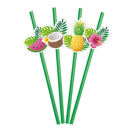 Pailles en papier Globos fruit aloha - 6 pcs.