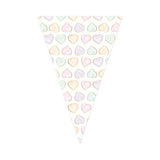 Globos vlaggenlijn van papier watercolors hearts - 6m