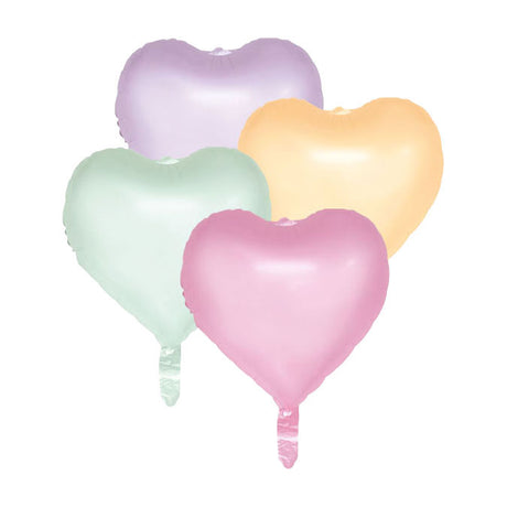 Ballons en aluminium Globos 18 pouces coeurs aquarelles - 4 pcs.
