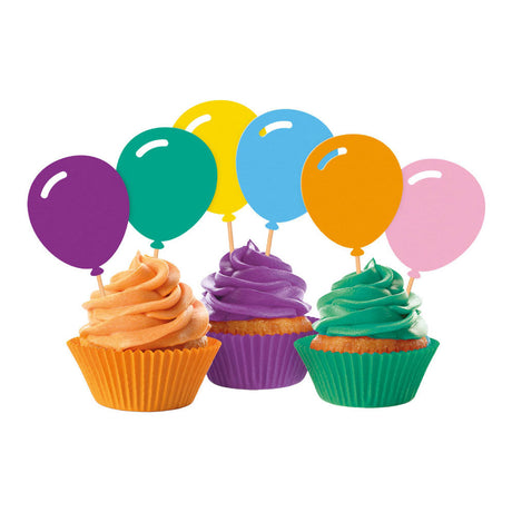 Globos Cake Picks Pop Party - 12 pcs.