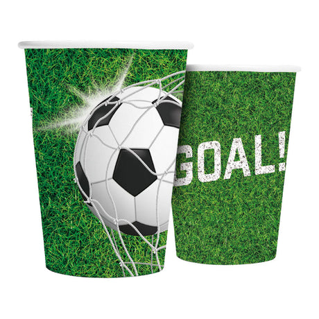 Gobelets en papier Globos 210ml football - 8 pcs.