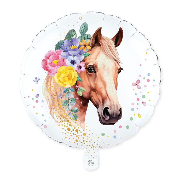 Ballon aluminium Globos 18 pouces chevaux ronds