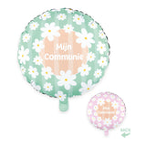 Globos folieballon 18 inch rond madeliefjes mijn communie