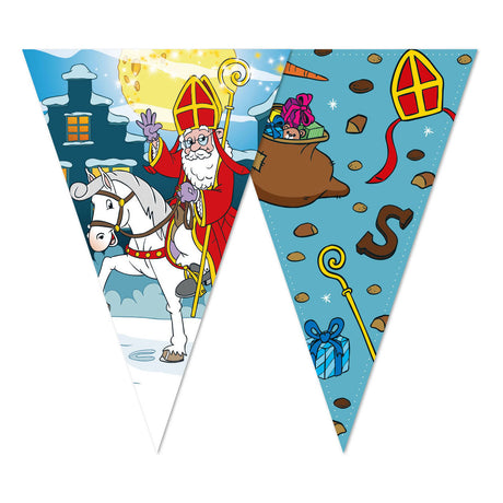 Ligne drapeau Globos recto-verso Sinterklaas - 10m