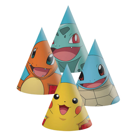 Chapeaux en papier Globos Pokémon - 6 pcs.