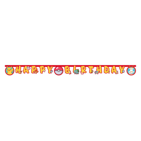 Guirlande de lettres Globos joyeux anniversaire pokemon