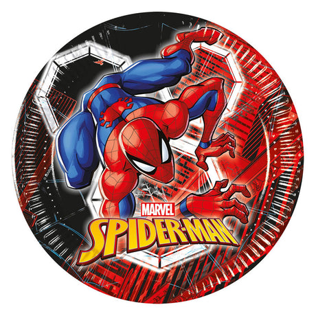Assiettes en papier Globos 20 cm Spiderman World of Web - 8 pcs.