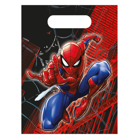 Sacs de distribution en papier Globos Spiderman World of Web - 4 pcs.