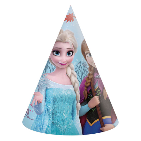Globos papieren hoedjes frozen idyllic wonder - 6st.