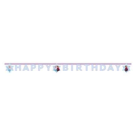 Guirlande de lettres Globos joyeux anniversaire merveille idyllique congelée