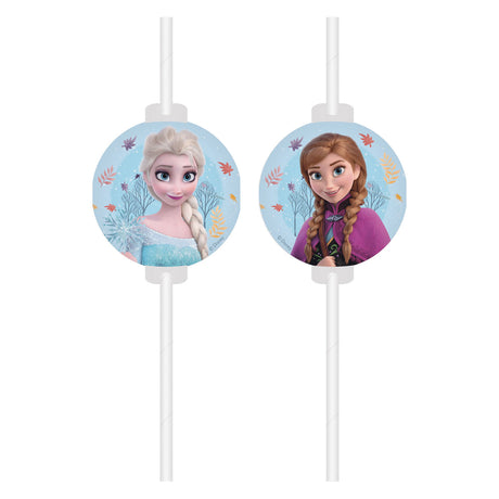 Pailles en papier Globos merveille idyllique congelée - 4 pcs.