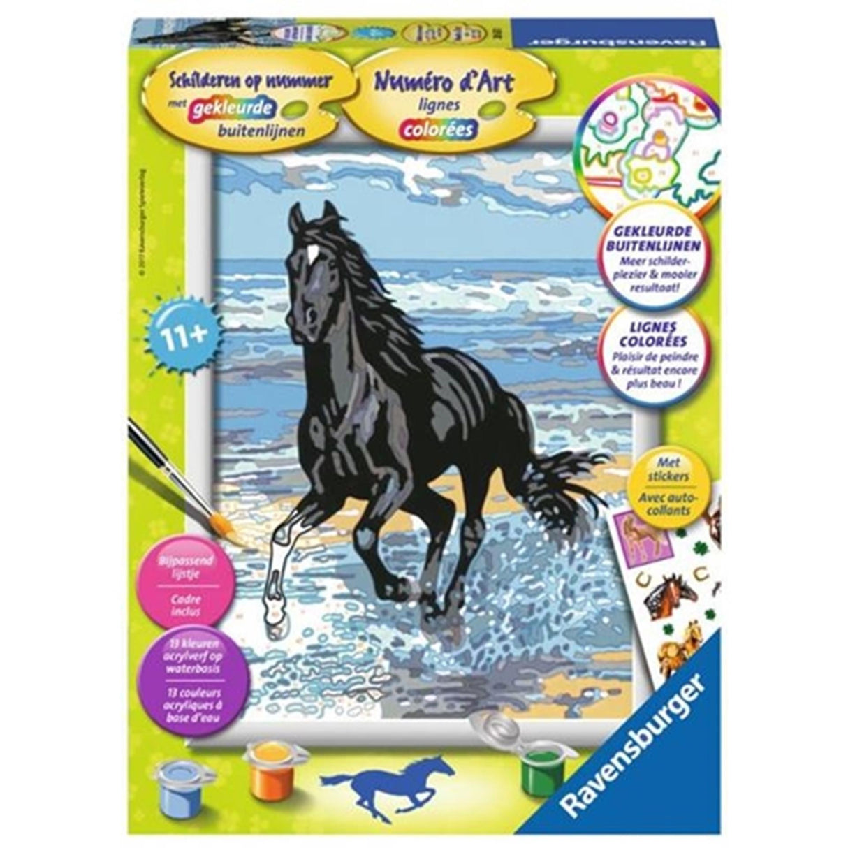 Peinture par numéros - Cheval dans les vagues