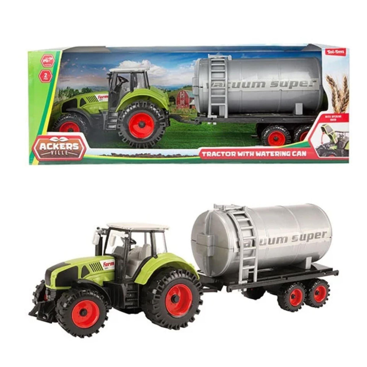 Tracteur avec réservoir d'eau vert 20cm