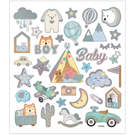 Crétiv Company Stickers Baby Boy, 1 feuille