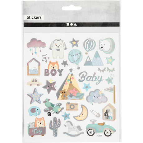 Crétiv Company Stickers Baby Boy, 1 feuille
