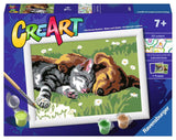 Ravensburger Creart Peinture au numéro - chats et chiens endormis