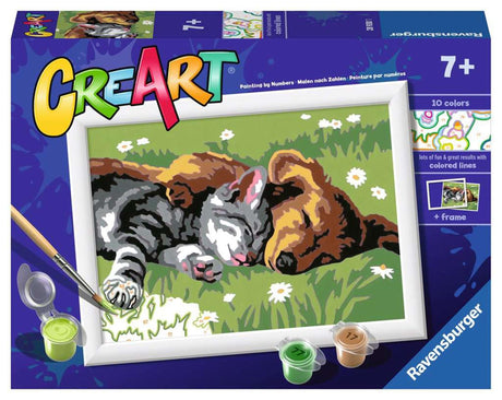 Ravensburger Creart Peinture au numéro - chats et chiens endormis