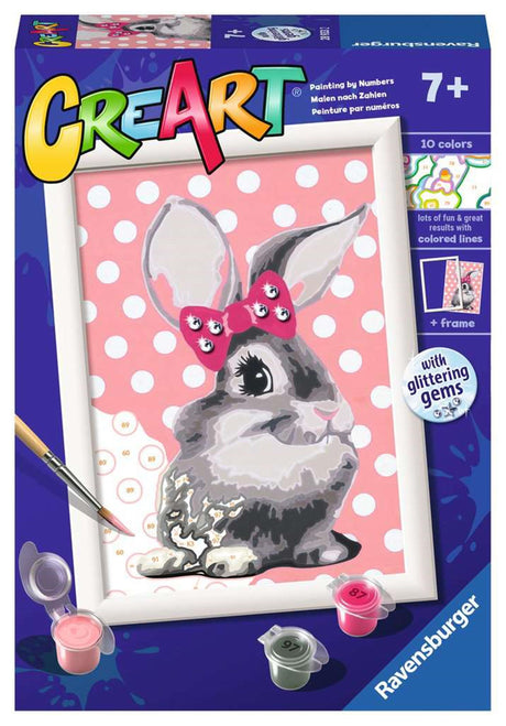 Ravensburger Creart peinture au numéro - lapin avec paillettes