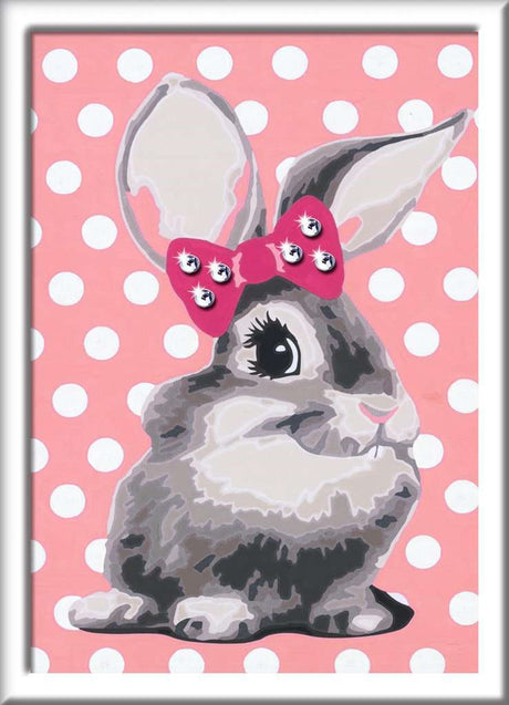 Ravensburger Creart peinture au numéro - lapin avec paillettes
