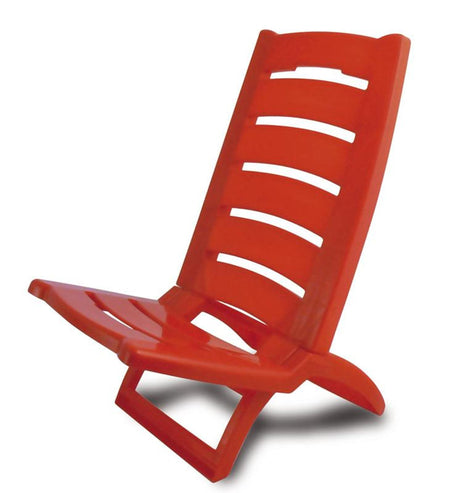 Adriatic chaise de plage pliante plastique 80x38cm rouge