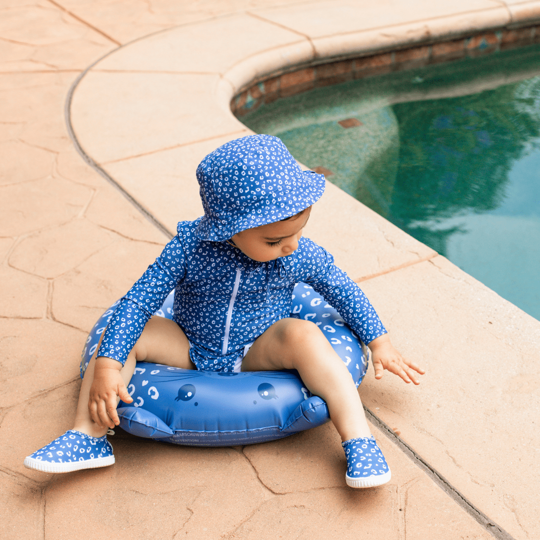Léopard | piscine pour animaux bleue ø 55 cm