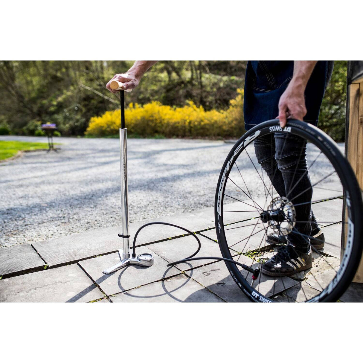 Trivio - pompe à vélo ouragan haute pression 16 bar 240 psi aluminium