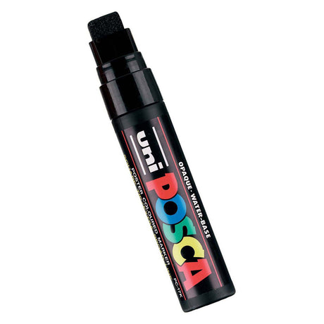 Marqueur peinture Uni posca 17k noir - pointe bloc 15mm