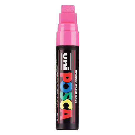 Marqueur peinture Posca uni rose 17 carats - pointe bloc 15mm