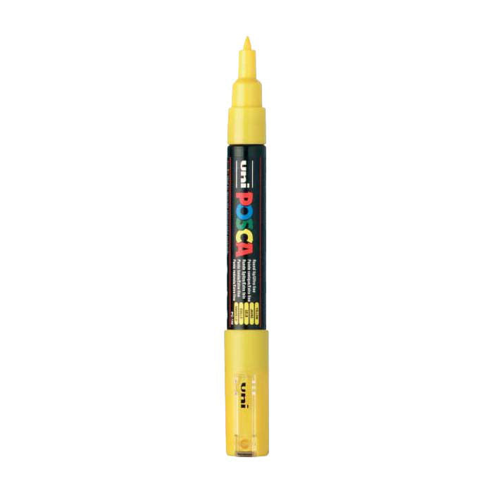 Marqueur Uni-posca posca, taille pc-1m, largeur de trait 0,7 mm, extra-fin, jaune, 1 pièce