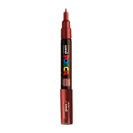 Marqueur Uni-posca posca, taille pc-1m, largeur de trait 0,7 mm, extra-fin, vin rouge, 1 pièce