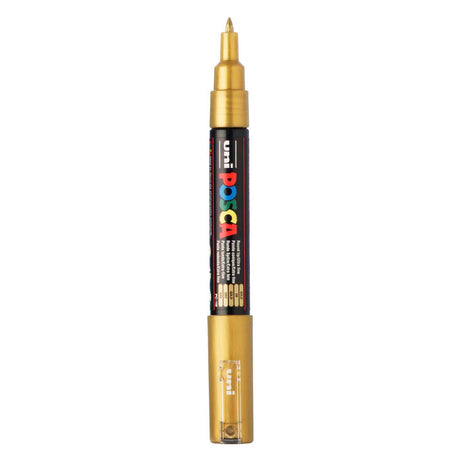 Marqueur Uni-posca posca, taille pc-1m, largeur de trait 0,7 mm, extra-fin, or, 1 pièce