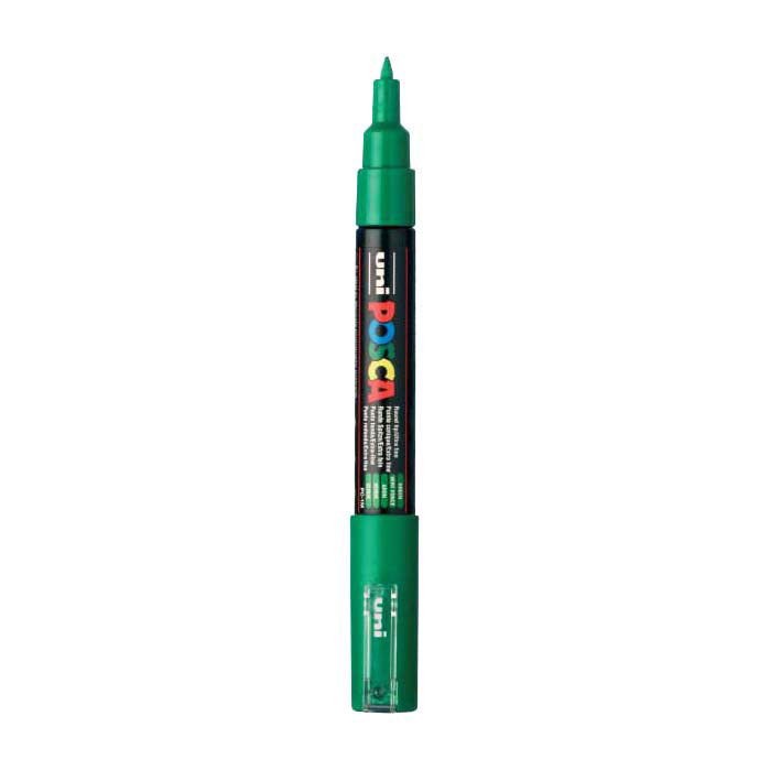 Marqueur Uni-posca posca, taille pc-1m, largeur de trait 0,7 mm, extra-fin, vert, 1 pièce
