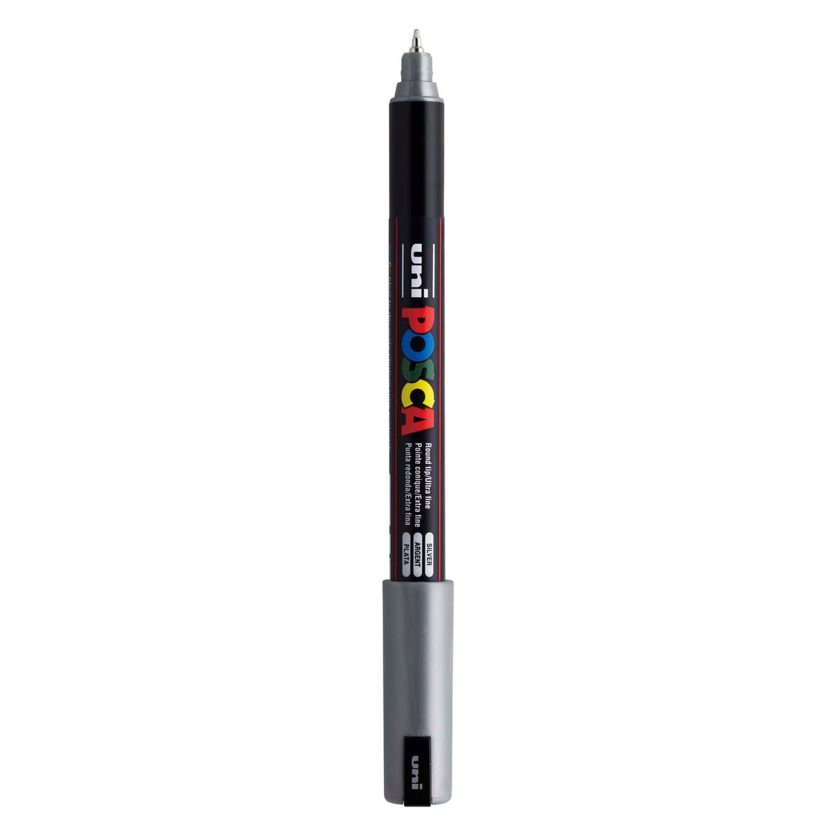 Marqueur Uni-posca posca, taille pc-1mr, largeur de trait 0,7 mm, extra-fin, argent, 1 pièce