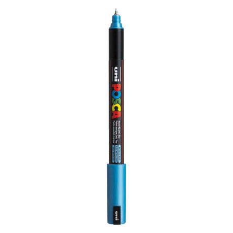 Marqueur Uni-posca posca, taille pc-1mr, largeur de trait 0,7 mm, extra-fin, bleu métallisé, 1 pièce