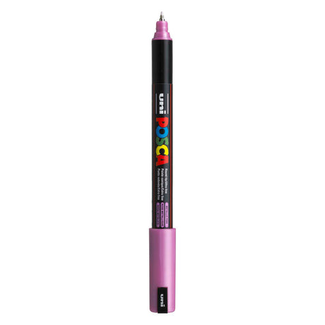 Marqueur Uni-posca posca, taille pc-1mr, largeur de trait 0,7 mm, extra-fin, rose métallisé, 1 pièce