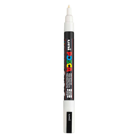 Marqueur Uni-posca posca, taille pc-3m, largeur de trait 0,9-1,3 mm, fin, blanc, 1 pièce
