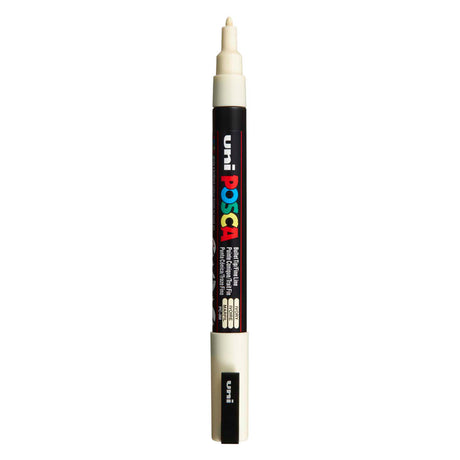 Marqueur Uni-posca posca, taille pc-3m, largeur de trait 0,9-1,3 mm, fin, ivoire, 1 pièce