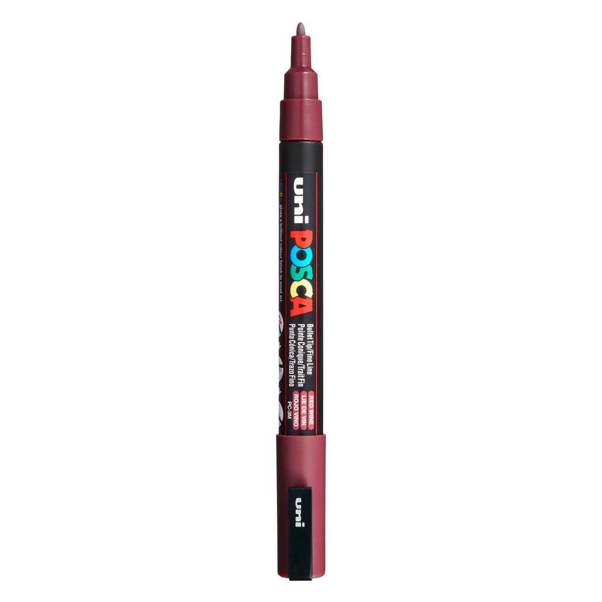 Marqueur Uni-posca posca, taille pc-3m, largeur de trait 0,9-1,3 mm, fin, vin rouge, 1 pièce