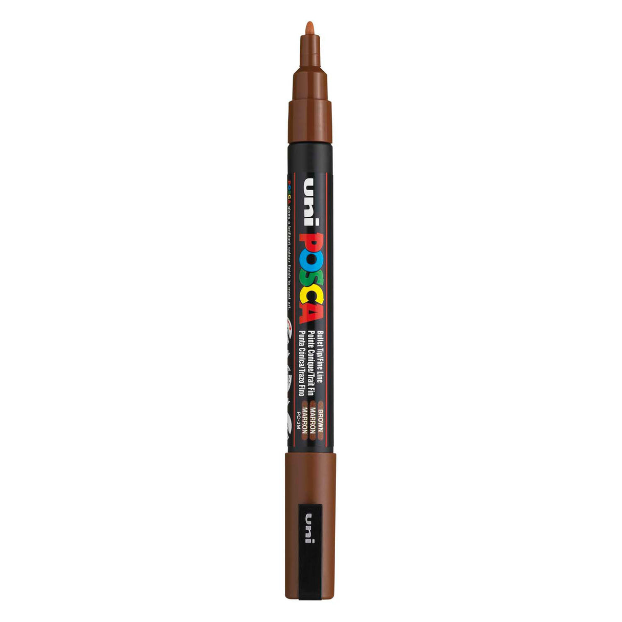 Marqueur Uni-posca posca, taille pc-3m, largeur de trait 0,9-1,3 mm, fin, marron, 1 pièce