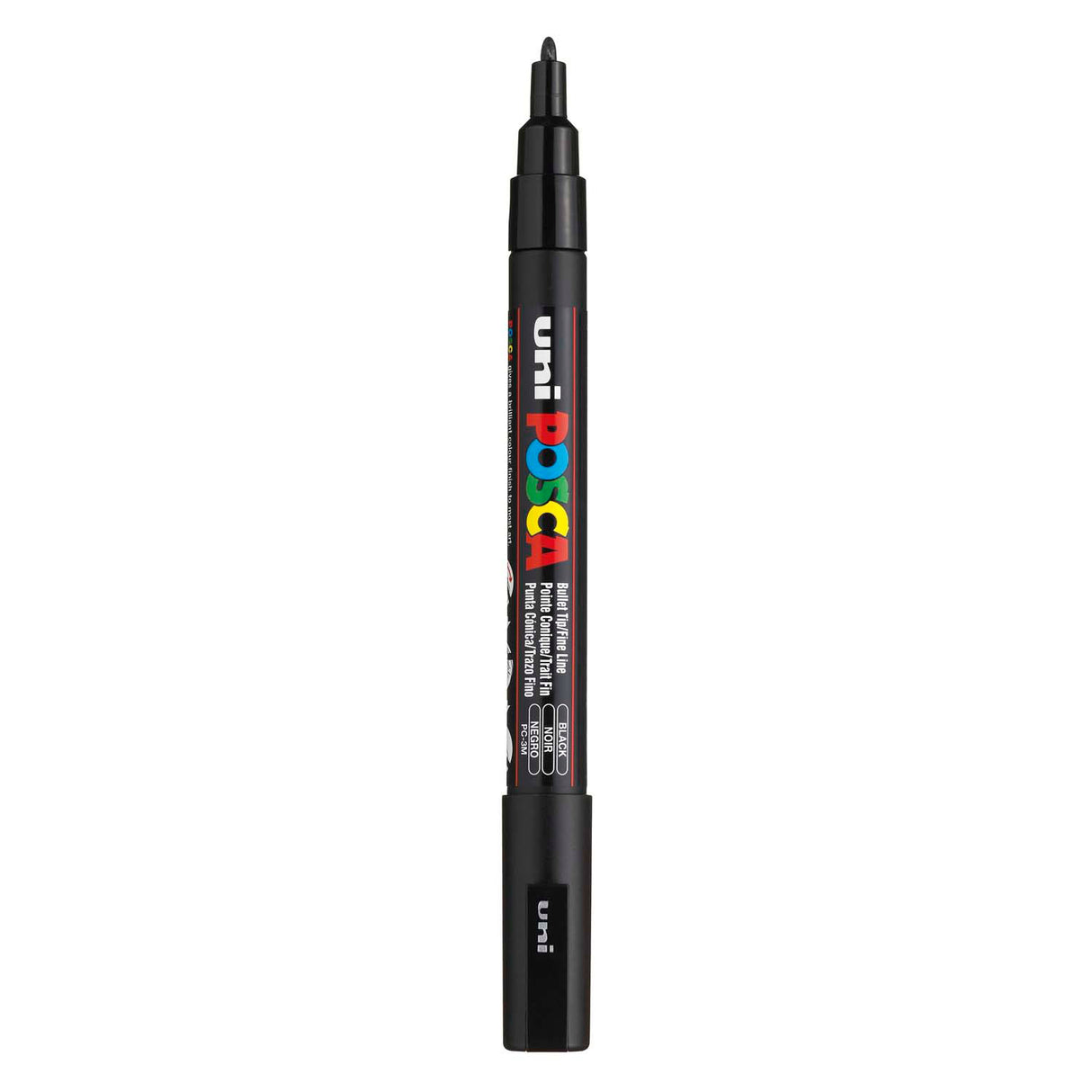 Marqueur Uni-posca posca, taille pc-3m, largeur de trait 0,9-1,3 mm, fin, noir, 1 pièce