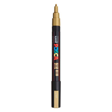 Marqueur Uni-posca posca, taille pc-3m, largeur de trait 0,9-1,3 mm, fin, or, 1 pièce