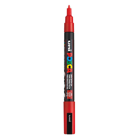 Marqueur Uni-posca posca, taille pc-3m, largeur de trait 0,9-1,3 mm, fin, rouge, 1 pièce