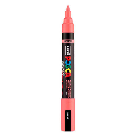 Uni posca brushmarker pc5br koraalroze - brushpunt 1-4 mm